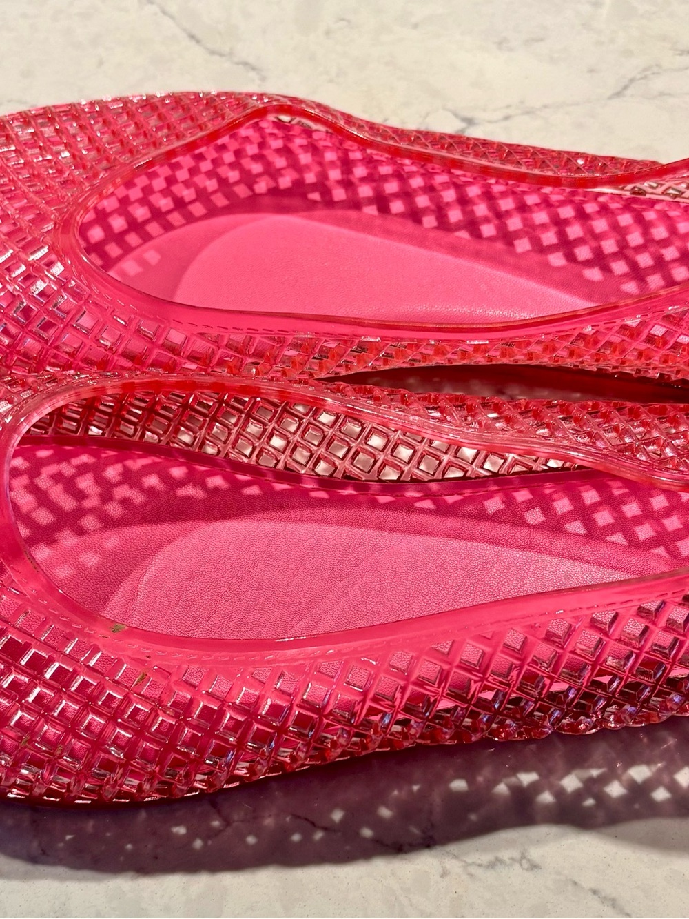 Wild Fable Hot Pink Jelly Woven Ballet Flats - Picture 3 of 9